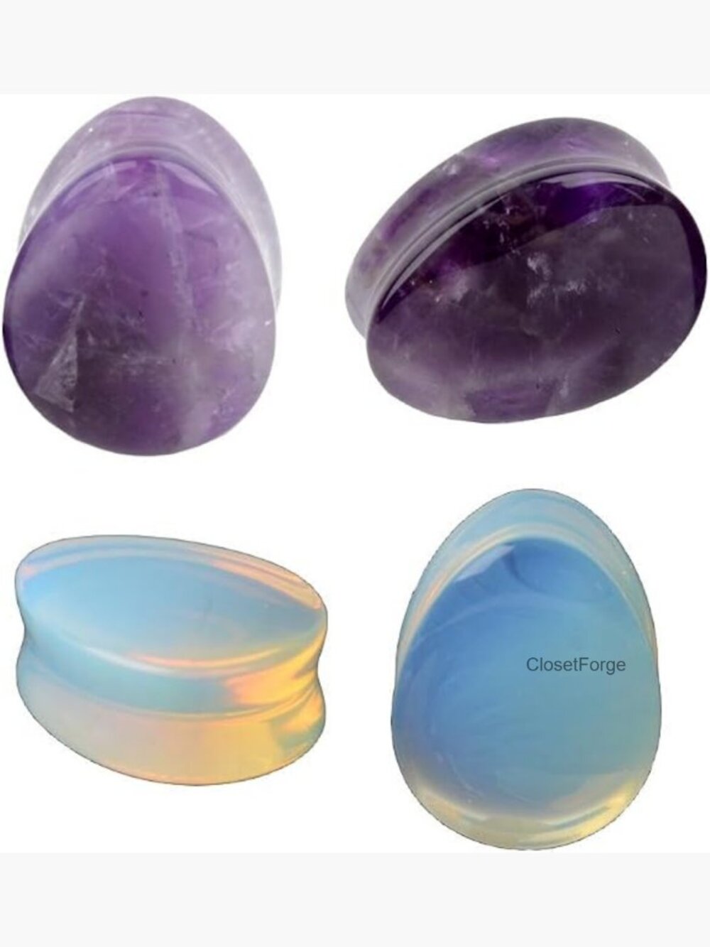 Natural Stone Ear Gauges Plugs Tunnels Double Flared 4g-1" Body Jewelry